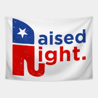 Raised Right Trump 2020 Elephant Tapestry