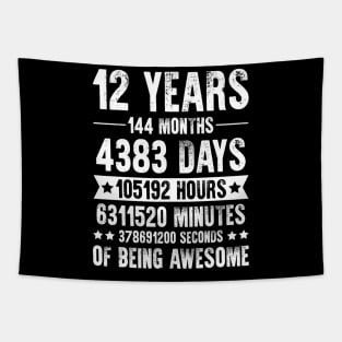 12 Years 144 Months Of Being Awesome Birthday Tapestry