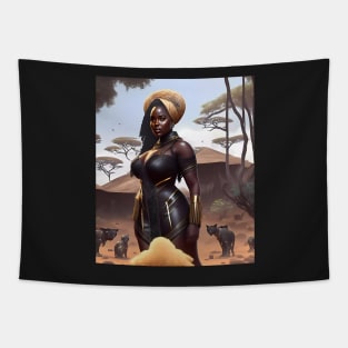 African Goddess: Cosmic Chic T-Shirt Tapestry