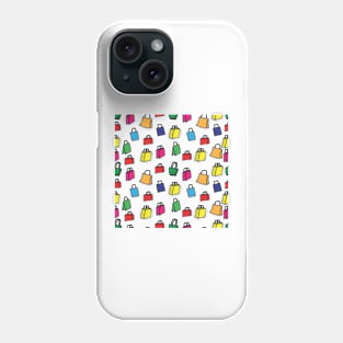 Colorful shopping bags pattern Phone Case