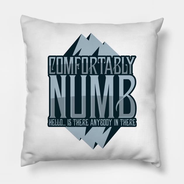 comfortably numb blue mountains Pillow by monin_81