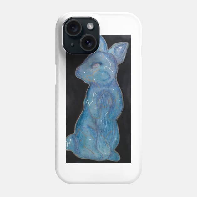 Watercolour rabbit with gold and silver accents Phone Case by Thedisc0panda