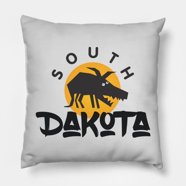 South Dakota Pillow by Dale Preston Design