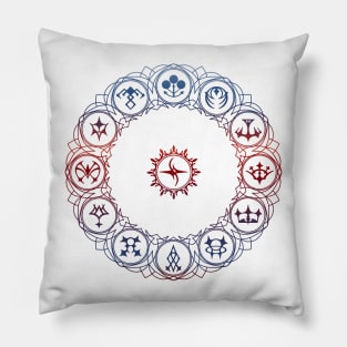 Emblem symbols (Red&Blue) Pillow