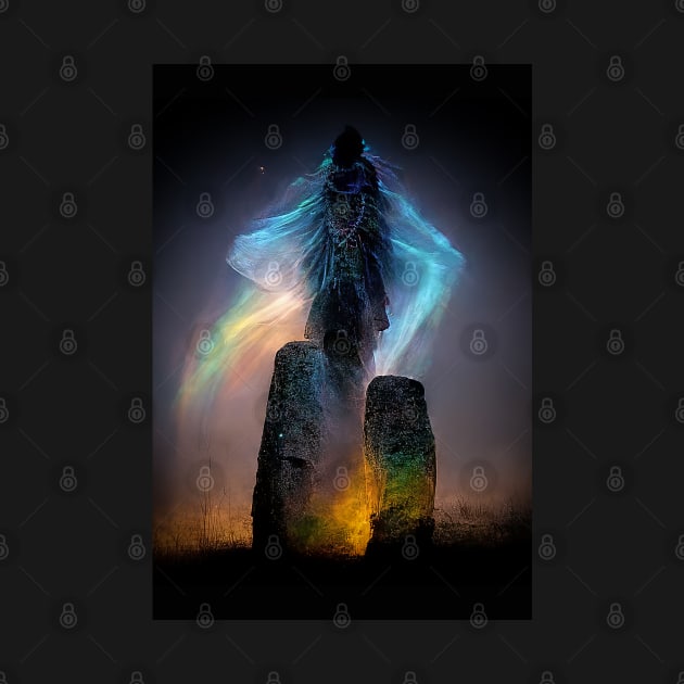 Shaman and Standing stones by fairyfreak