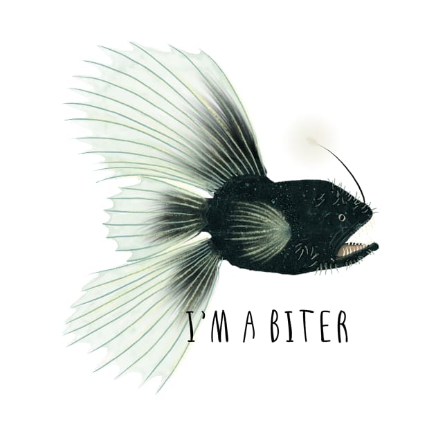I'm a biter - black by katherinequinnillustration