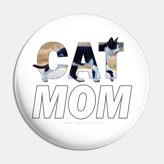 CAT MOM - black and white cat oil painting word art Pin by DawnDesignsWordArt