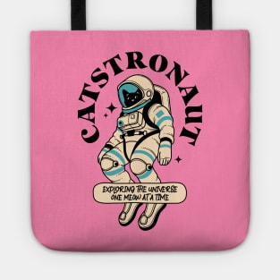 Astronaut Black Cat in pink Tote