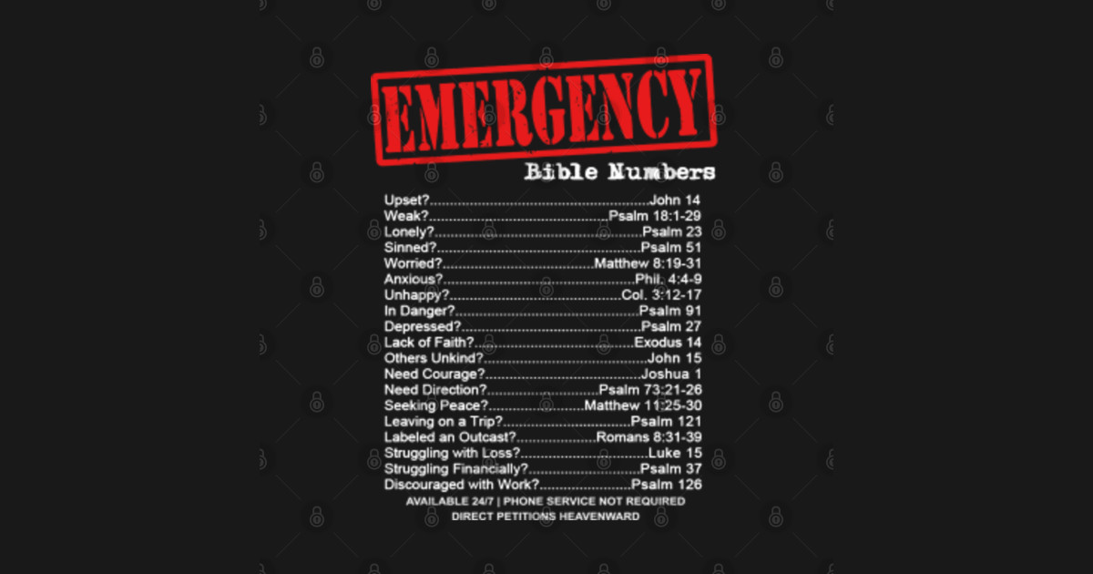 bible emergency numbers bible emergency numbers baseball t shirt