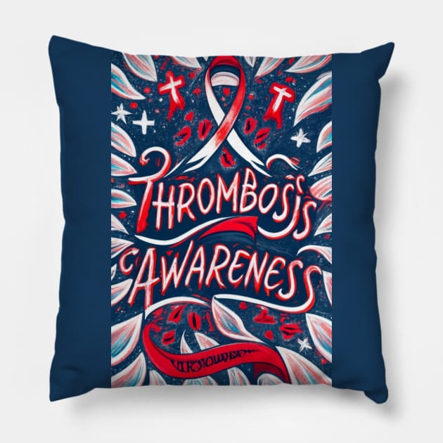 Thrombosis Awareness Ribbon of Hope Pillow by Seeds of Authority