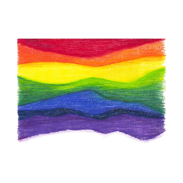 Colored pencil rainbow by Jo Ann Snover