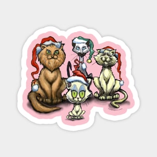 Cats in Christmas Hats Magnet