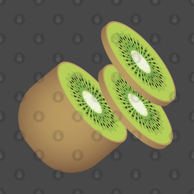 Sliced kiwi by Geramora Design