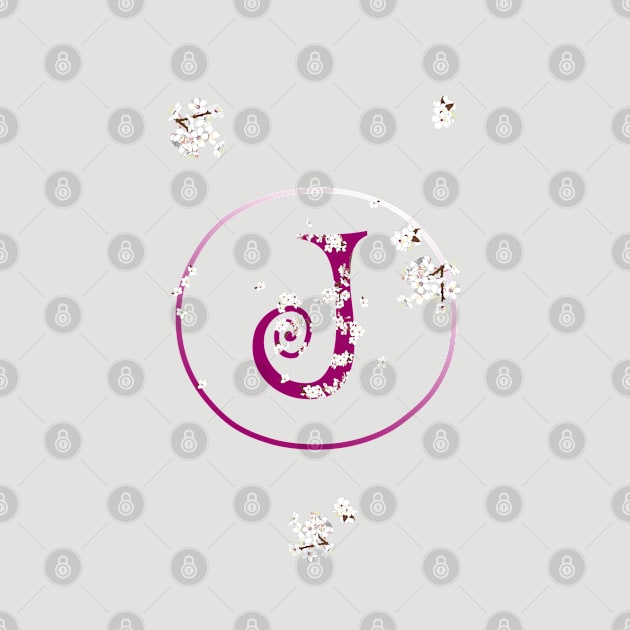 Initial J with flowers by Slownessi