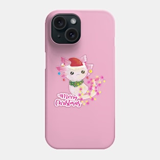 merry christmas axolotl santa Phone Case