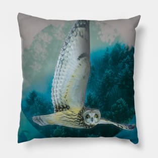 Winter Solstice Blessings, Flying Owl Pillow