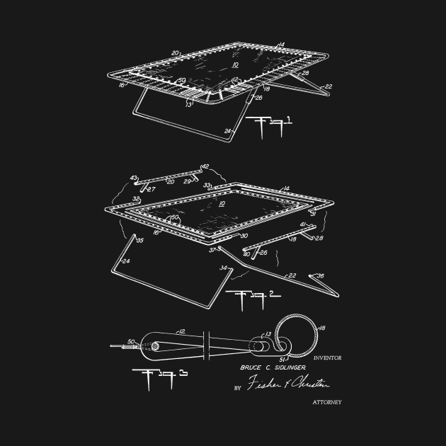 Trampoline Vintage Patent Hand Drawing by TheYoungDesigns