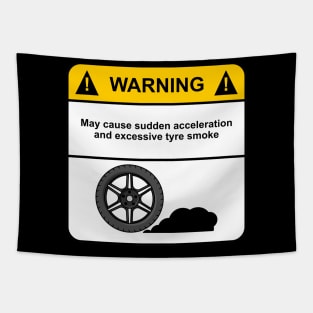 Burnout warning - Tyre Smoke Tapestry