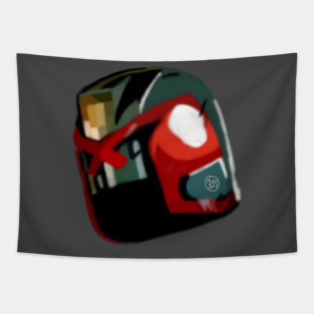 The Law Wears a Helmet Tapestry by Materiaboitv