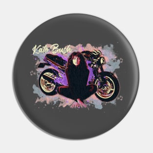 Vintage Retro Bike Kate Bush Fanart Design Pin