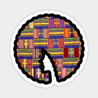 Afro Hair Woman with African Pattern, Black History Magnet