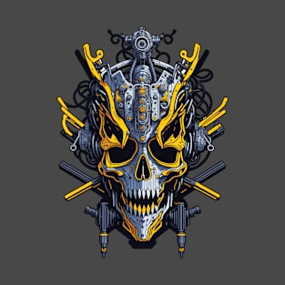 Mecha Skull S01 D91 T-Shirt