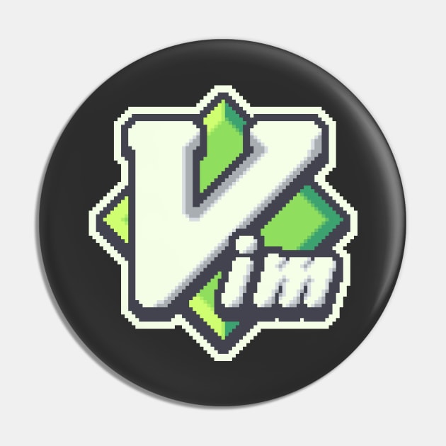 Vim PixelArt Pin by astrellonart