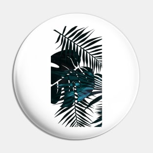 Dark green tropical leaves Pin