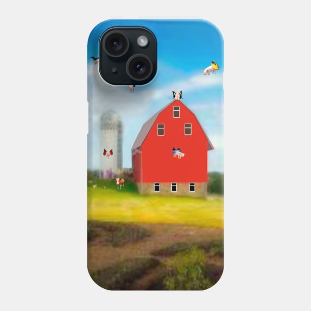 Flying Pig Farm Phone Case by KareAnnArt