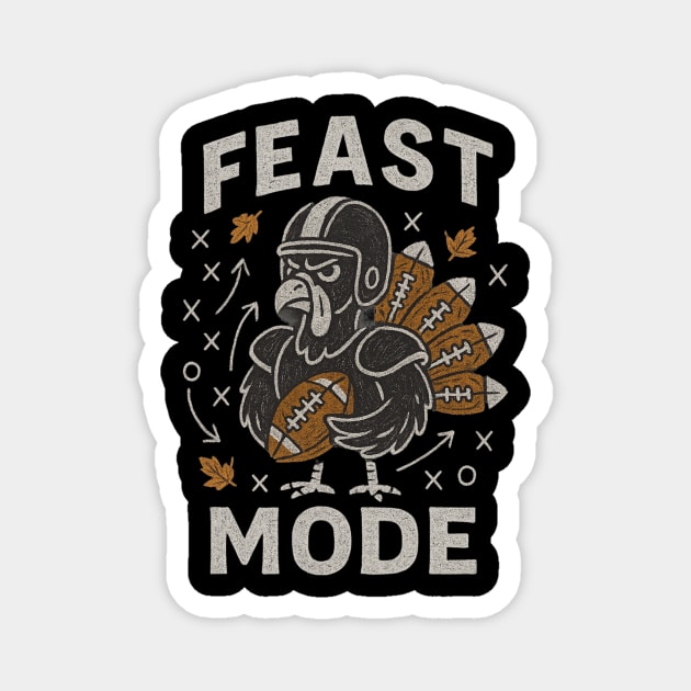 Feast Mode Turkey – Thanksgiving Football Magnet by ArtistTee ⭐⭐⭐⭐⭐