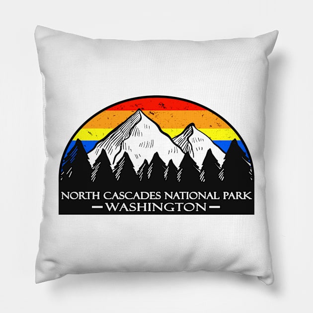 North Cascades National Park Washington Pillow by TravelTime