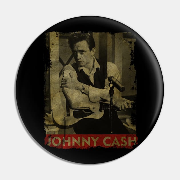 TEXTURE ART-Johnny Cash - RETRO STYLE Pin by ZiziVintage