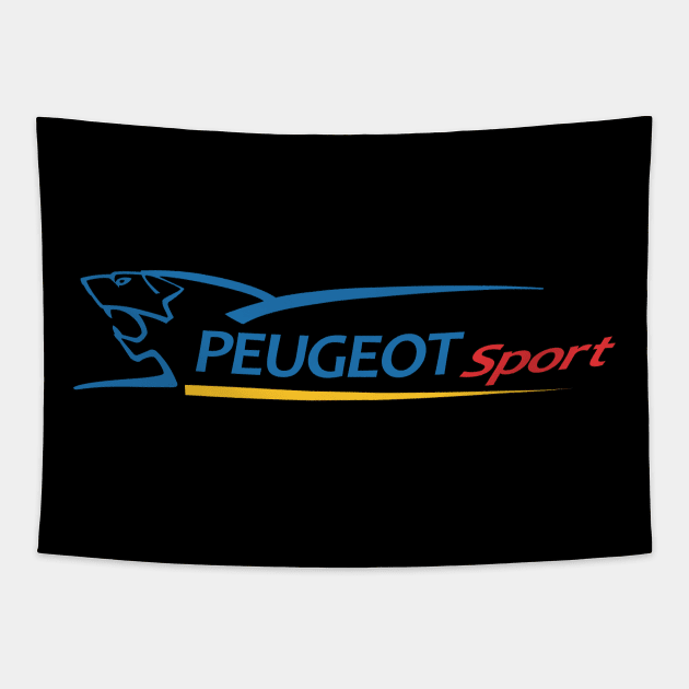 peugeot lion sport Tapestry by creatororojackson