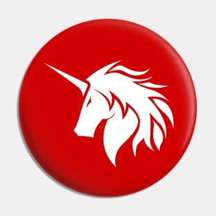Iconic Unicorn in White Pin