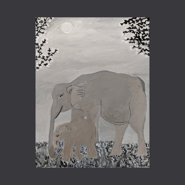 elephant by moonlight by PaintstopbyNandini