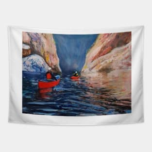 Red Canoes Tapestry