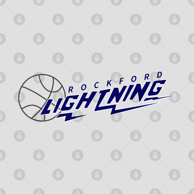 Vintage Rockford Lightning Basketball by LocalZonly