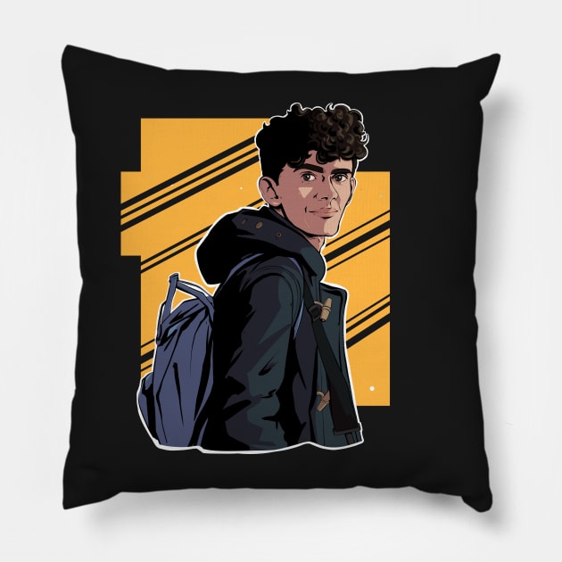 Charlie Heartstopper  fanart Pillow by crisshasart