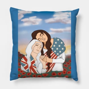 Columbia and Britannia (Large Design) Pillow