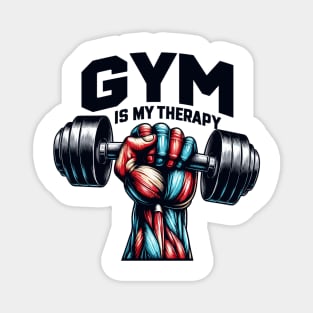 Powerful Lift - "Gym is My Therapy" Dynamic Design Magnet