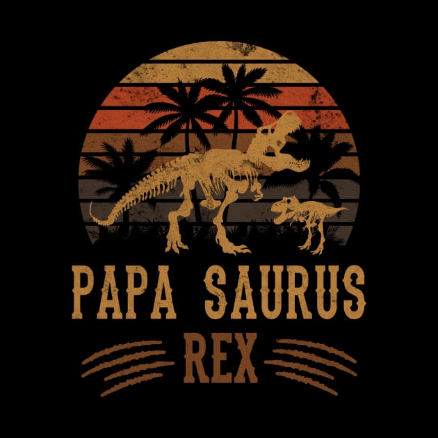 Papa Saurus Rex Dinosaur Saurian by Print-Dinner