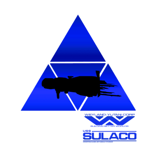 Alien Sulaco spaceship blue T-Shirt