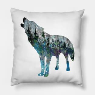 Howling wolf Pillow