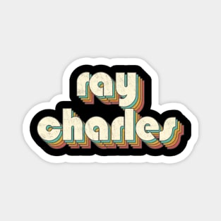 Retro Vintage Rainbow Ray Letters Distressed Style Magnet