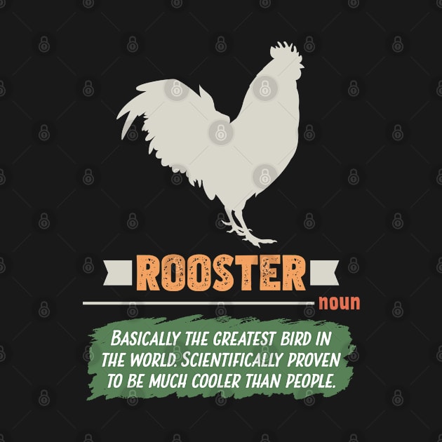 Funny Rooster Definition by White Martian