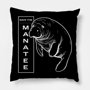 Save The Manatee Pillow