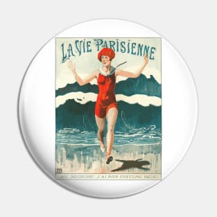 Vintage La Vie Parisienne Illustration - The Wave Pin