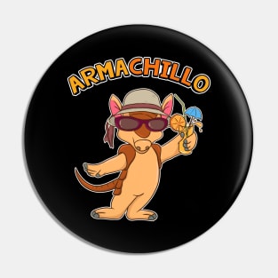 Cute & Funny Armachillo Relaxing Chill Armadillo Pin