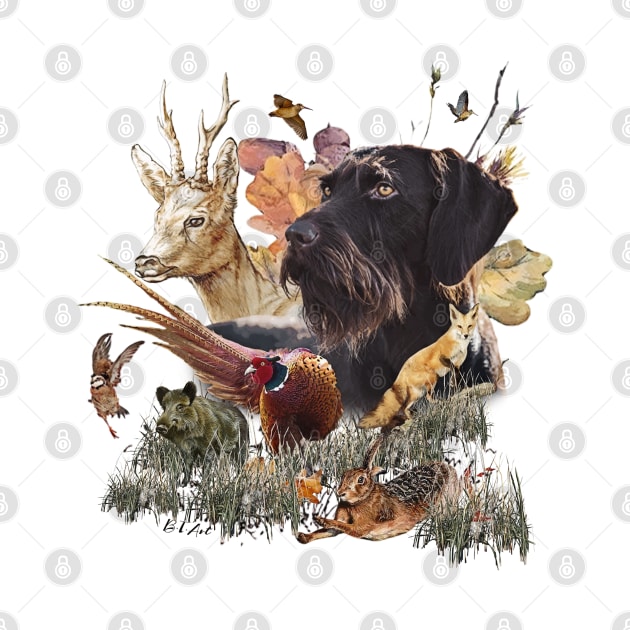 German Wirehaired Pointer, Hunting season by German Wirehaired Pointer 