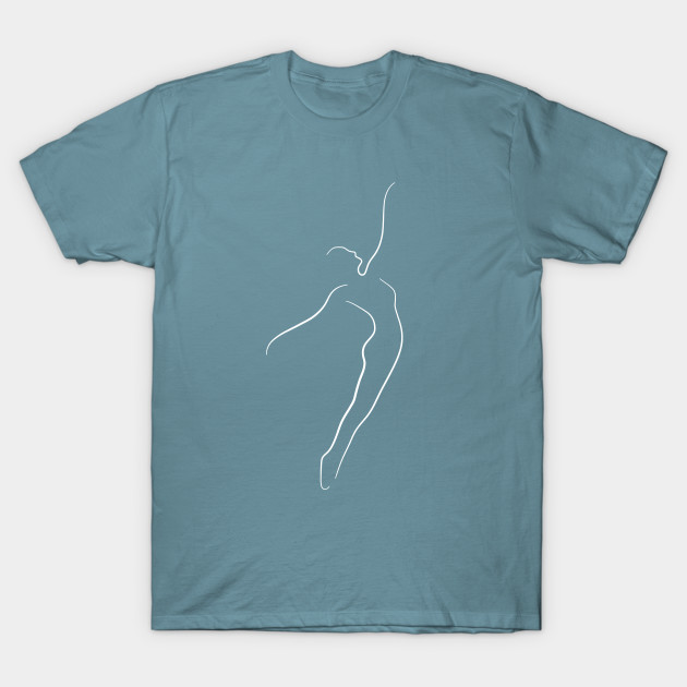 Disover Ballet Dancer Line Art Drawing - Dancing Dara - Ballet Dancer - T-Shirt